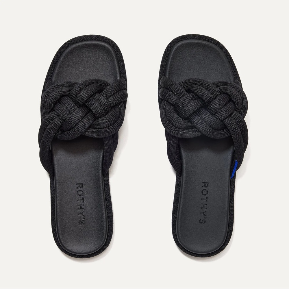 Rothy's Elegant Black Knotted Sandals